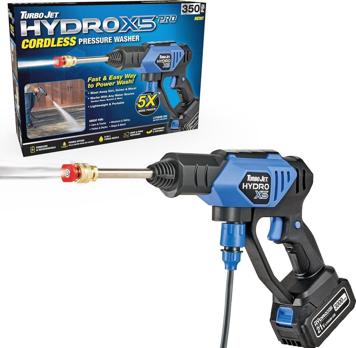 TurboJet Cordless Pressure Washer X4W1 - product image 1