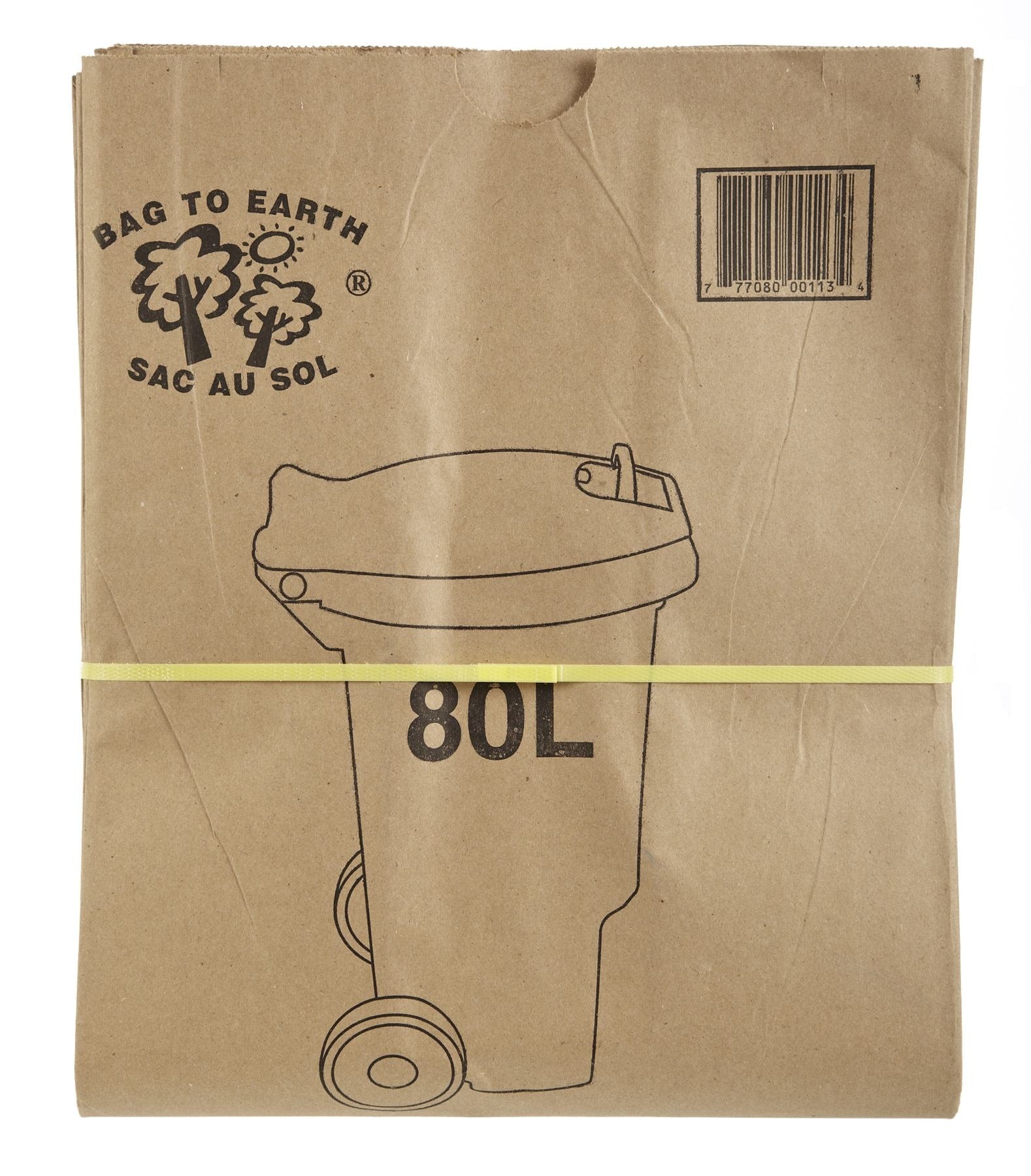 Bag to Earth 2-Ply Compostable and Biodegradable Paper Bin Liner, 10-pk, 80-L S8G8 - product image 1