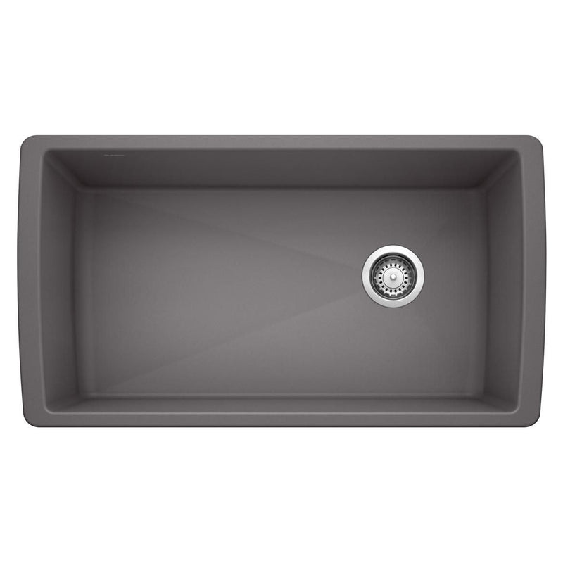 Diamond SILGRANIT 33-in Super Single Undermount Kitchen Sink, Cinder P1P3