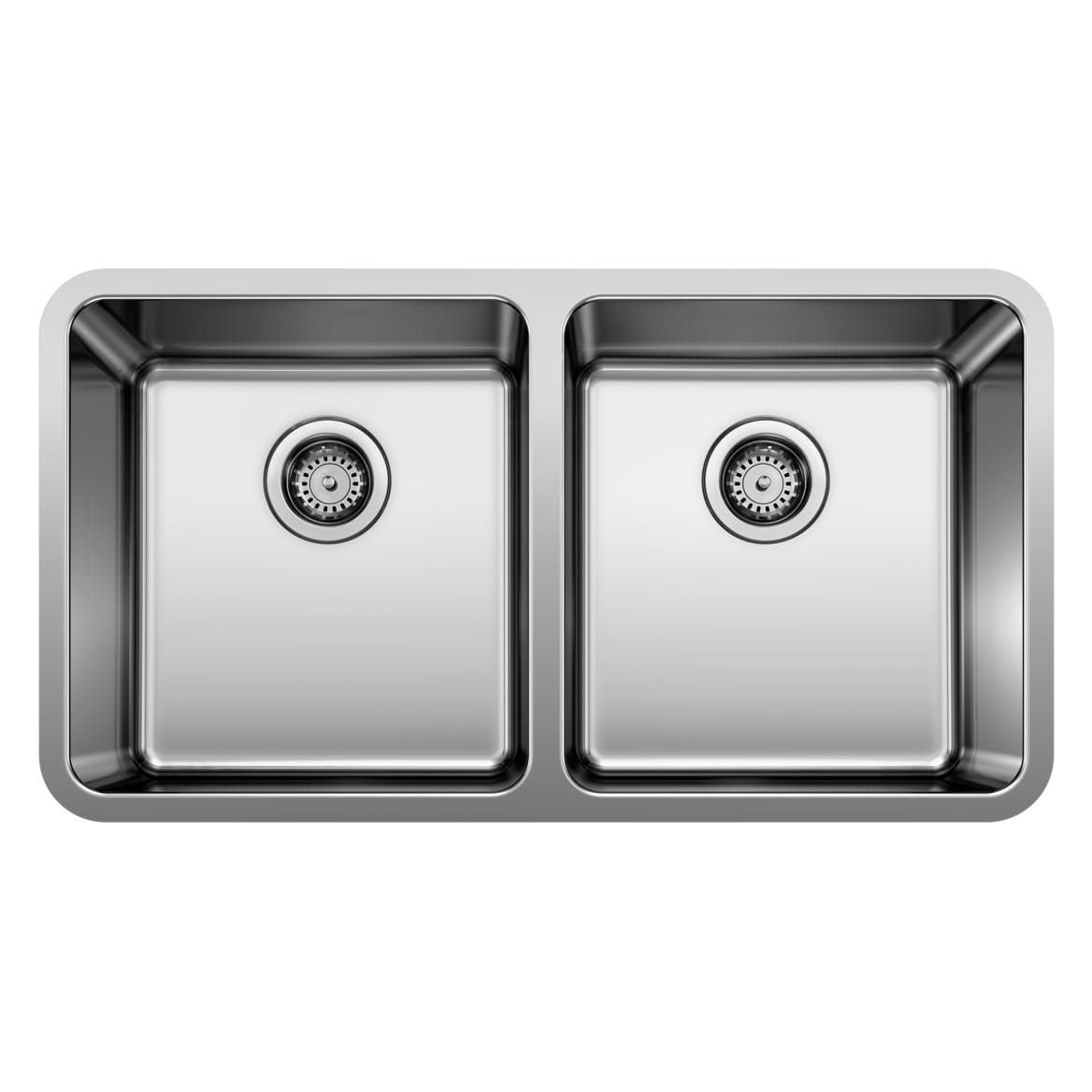 Formera 33-in 50/50 Double Bowl Undermount Stainless Steel Kitchen Sink Y9R2 - product image 1