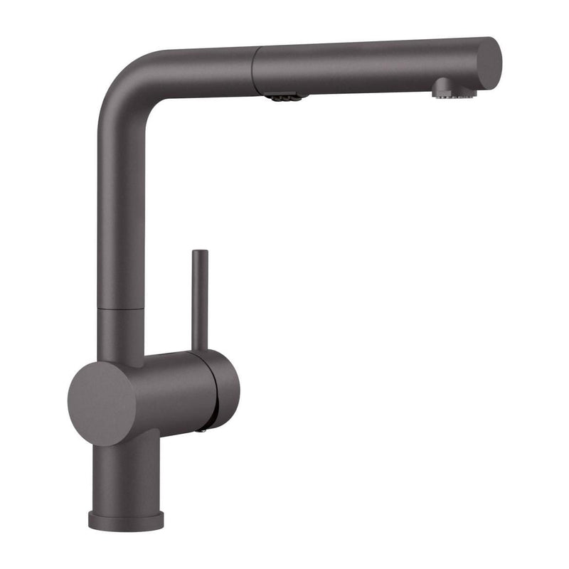 Linus Low Arc Pull-Out Dual-Spray Kitchen Faucet, Cinder H1M8