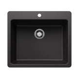 Liven SILGRANIT 25-in Single Bowl Dual Mount Kitchen Sink, Anthracite R6Y8 - product image 1