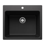 Liven SILGRANIT 25-in Single Bowl Dual Mount Laundry Sink, Anthracite O6T9 - product image 1
