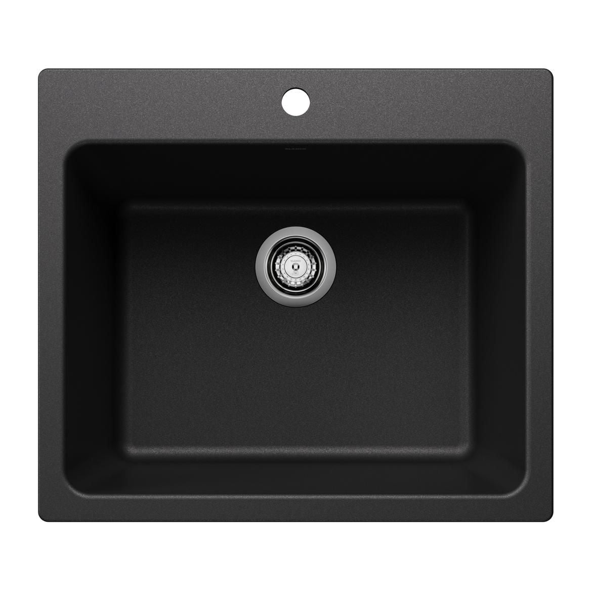 Liven SILGRANIT 25-in Single Bowl Dual Mount Laundry Sink, Anthracite O6T9 - product image 1