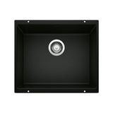Precis SILGRANIT 21-in Single Bowl Undermount Kitchen Sink, Coal Black Q2T7 - product image 1
