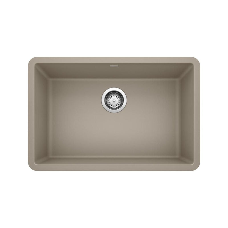 Precis SILGRANIT 27-in Single Bowl Undermount Kitchen Sink, Truffle X8D6