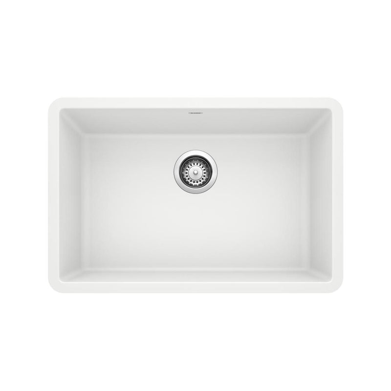 Precis SILGRANIT 27-in Single Bowl Undermount Kitchen Sink, White B1G4