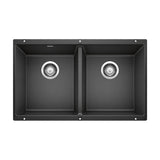 Precis SILGRANIT 29-in 50/50 Double Bowl Undermount Kitchen Sink, Anthracite Y5O4 - product image 1