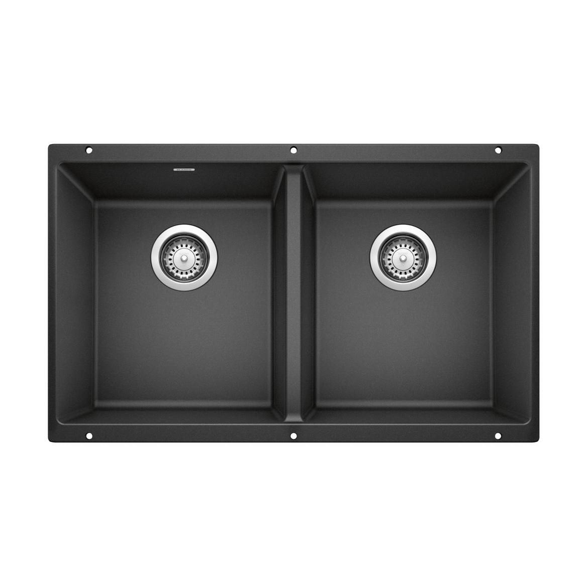 Precis SILGRANIT 29-in 50/50 Double Bowl Undermount Kitchen Sink, Anthracite Y5O4 - product image 1