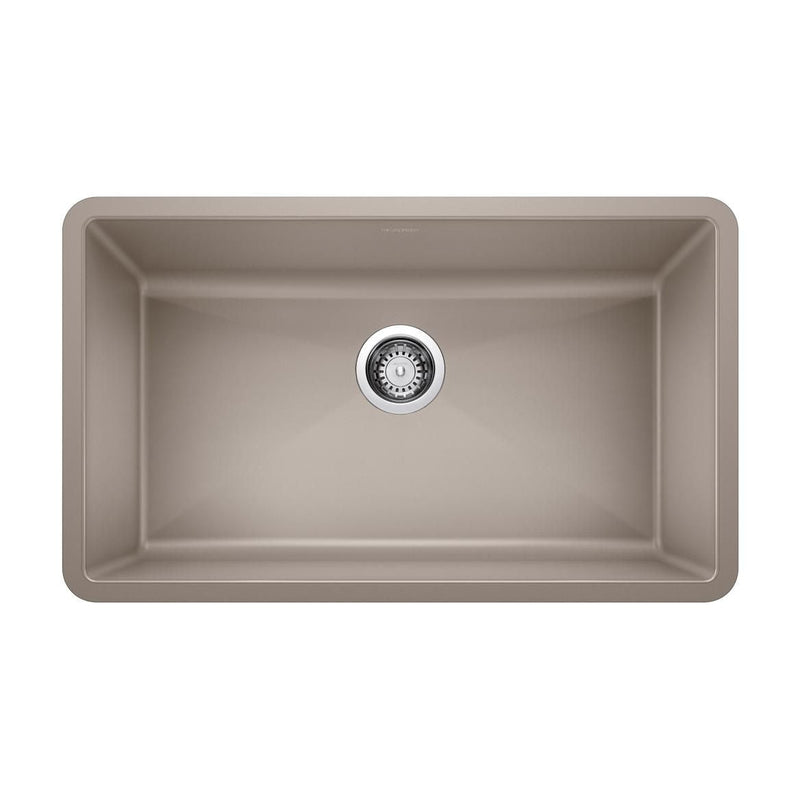 Precis SILGRANIT 32-in Super Single Undermount Kitchen Sink, Truffle P3L1