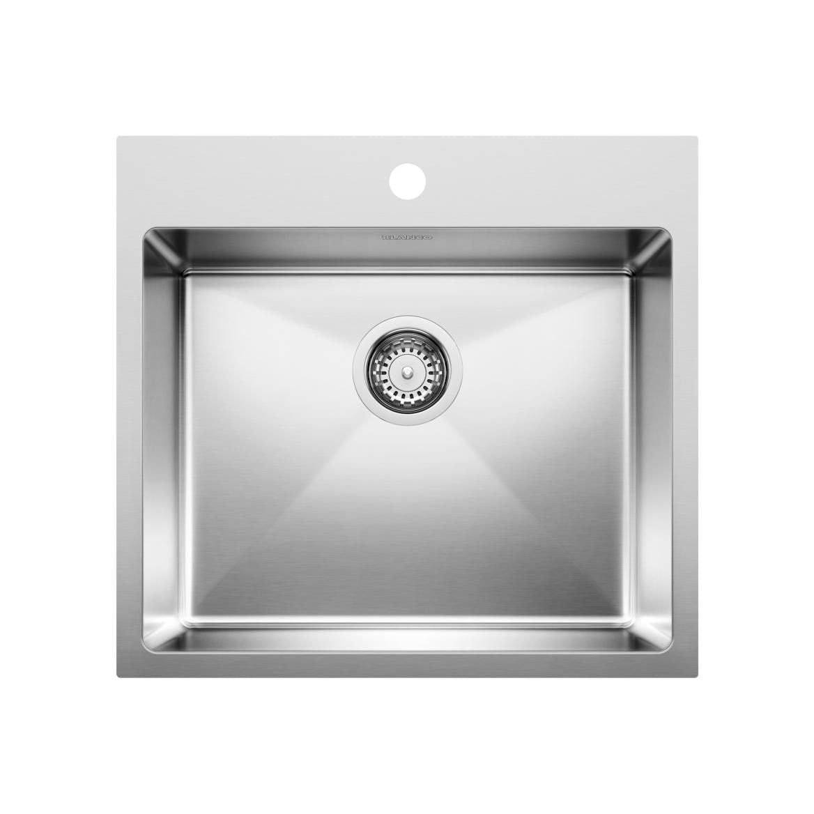 Quatrus R15 22-in Single Bowl Dual Mount Stainless Steel Kitchen Sink N8J5 - product image 1