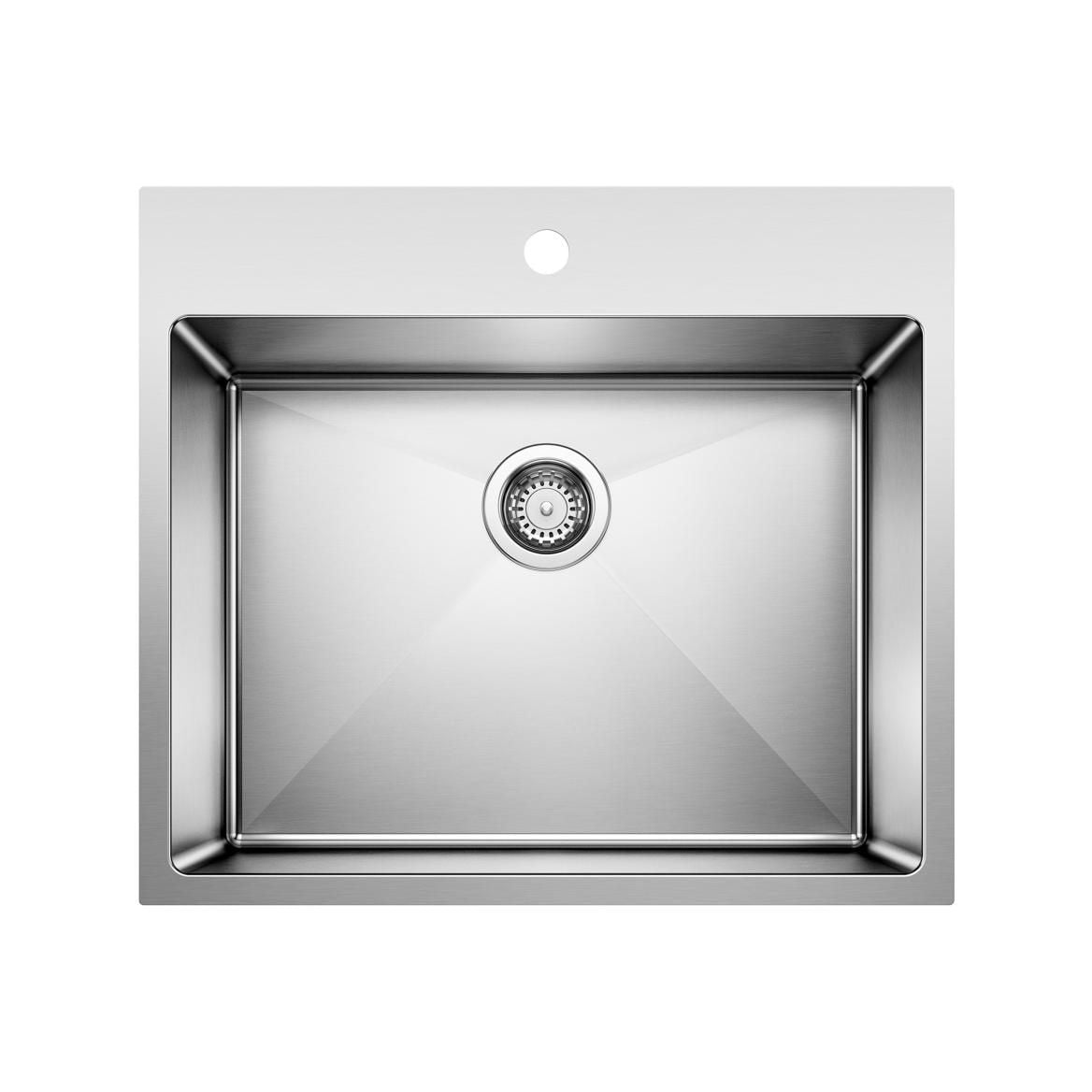 Quatrus R15 25-in Single Bowl Dual Mount Stainless Steel Laundry Sink A8E5 - product image 1