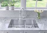 Quatrus R15 33-in 60/40 Double Bowl Undermount Stainless Steel Kitchen Sink N0O6 - product image 3