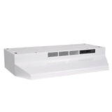 BU2 Series 230CFM Under Cabinet Kitchen Exhaust Fan Range Hood, White, 24-in T9R5 - product image 1