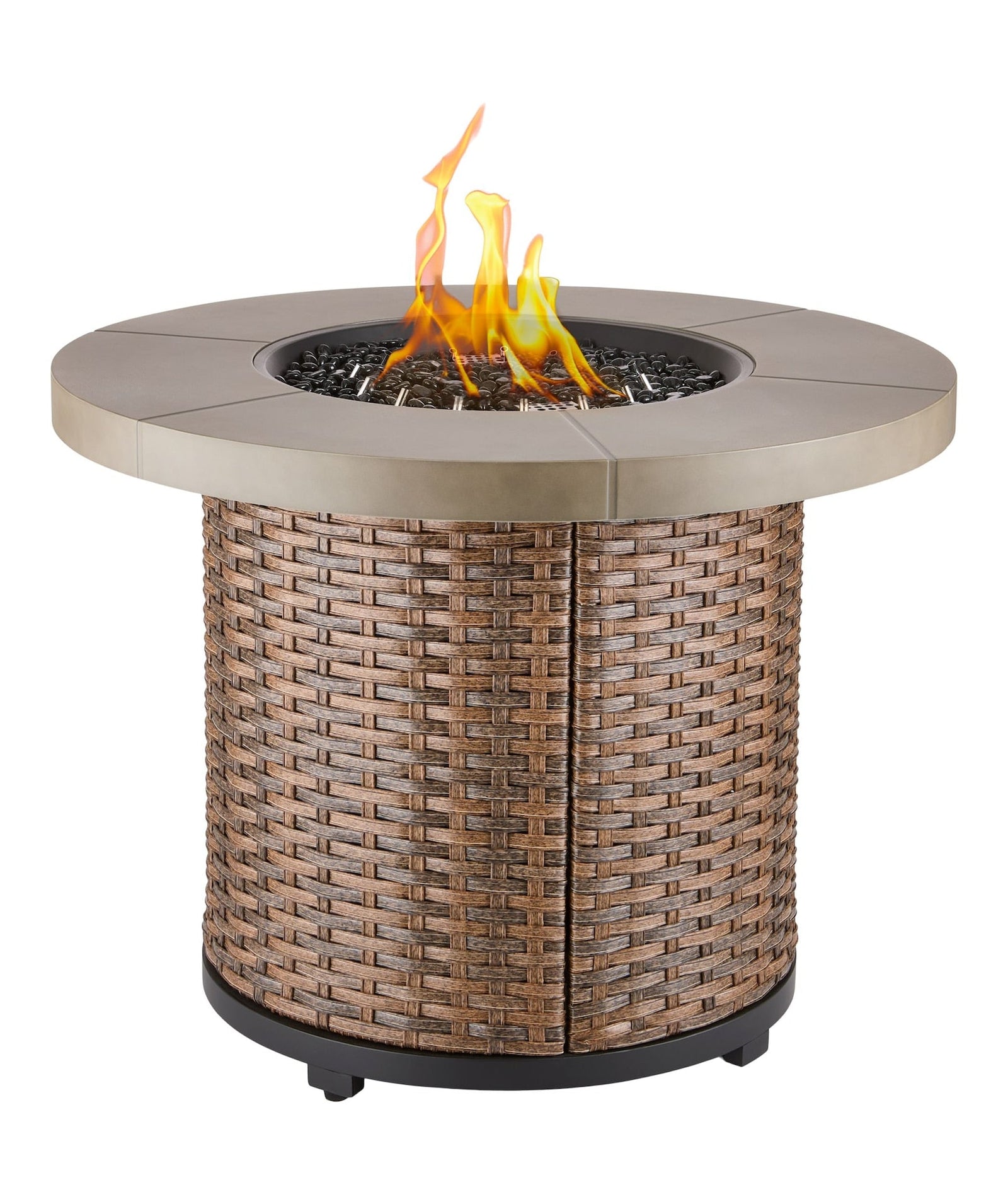 Bryce Stainless Steel Round Outdoor Gas Fire Table, 50,000 BTUs, 32-in A7C3 - product image 1