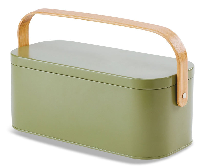 Metal Gardening Storage Container, Iron, Green T7F6