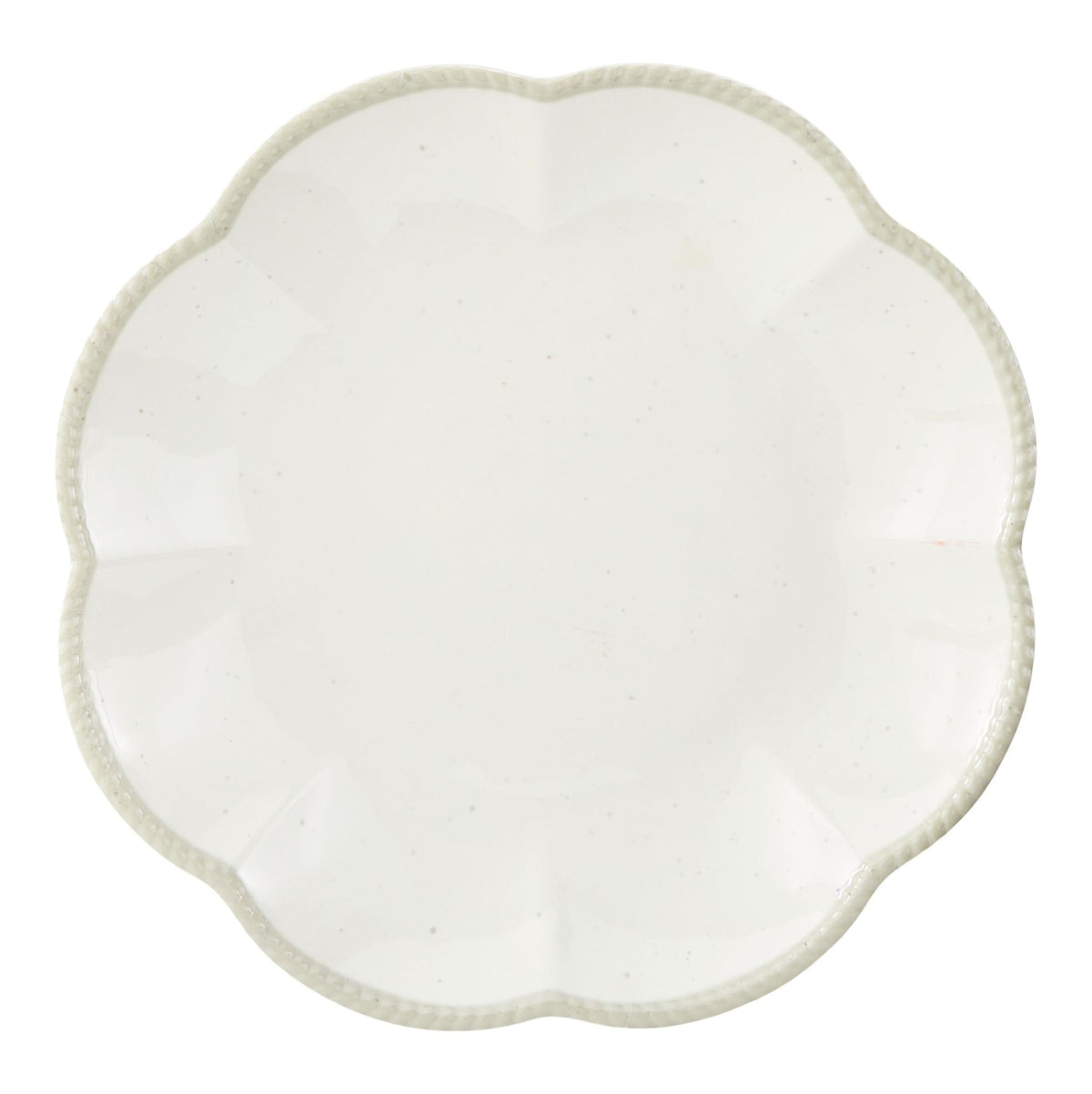 Scalloped Dinner Plate, BPA-free, Plastic, Ivory Colour A6A5 - product image 1