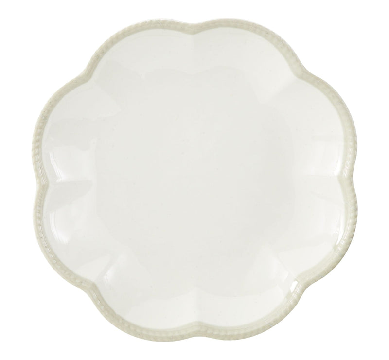 Scalloped Side Plate, BPA-free, Plastic, Ivory Colour O3X3