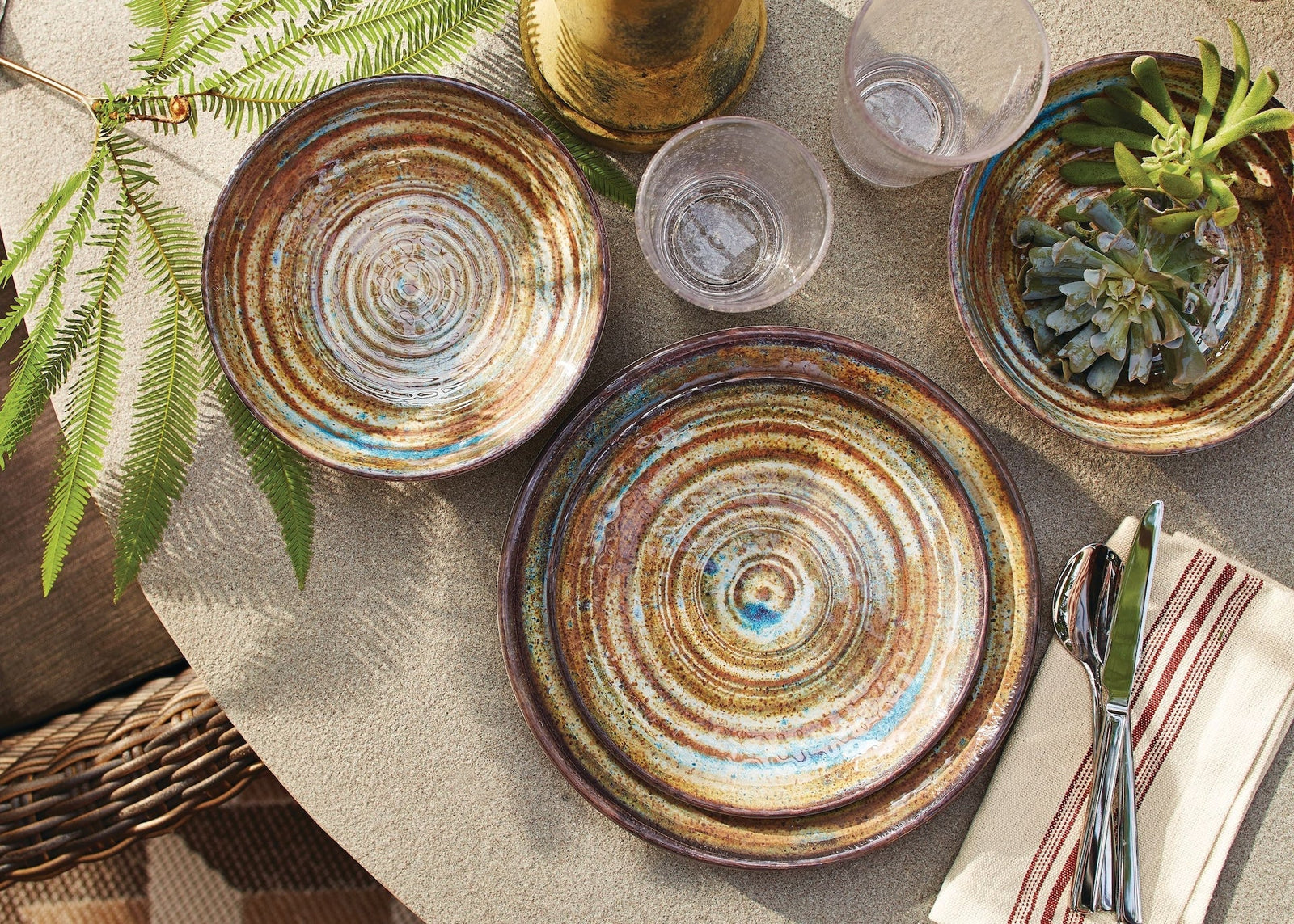 Seashore Outdoor Hand Painted Dinner Plates, 1-pc U9G3 - product image 4