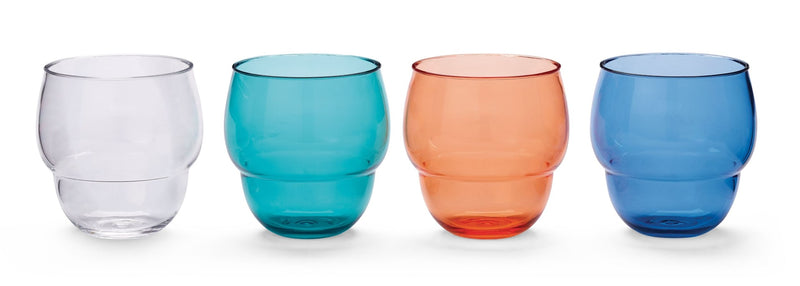 Stacking Bubble Glass Set, BPA Free, Dishwasher Safe, Stackable F7Z8