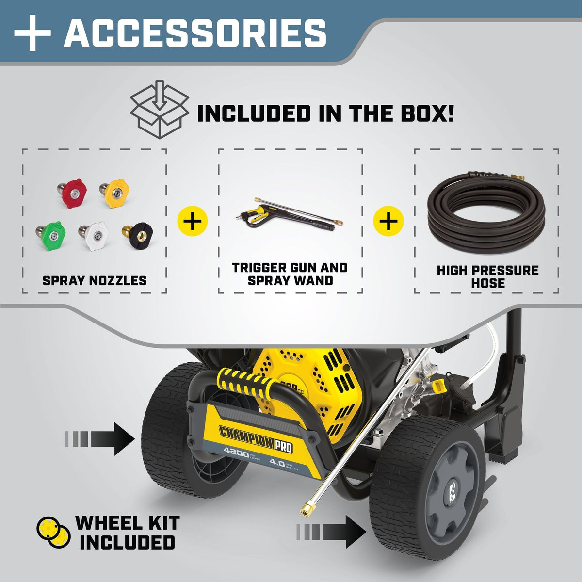Power Equipment PRO 4200 PSI 4.0 GPM Commercial Duty Low Profile Gas Pressure Washer V8X5 - product image 8