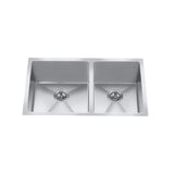 CXZD881L 32-in Low Divide Stainless Steel Double Bowl Sink Q7Y4 - product image 1