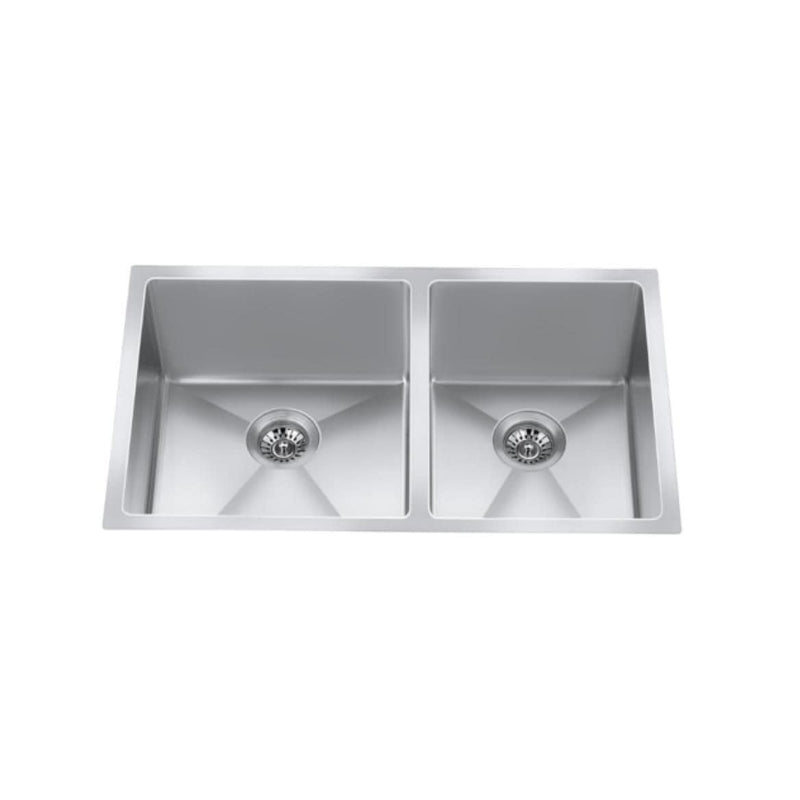 CXZD881L 32-in Low Divide Stainless Steel Double Bowl Sink Q7Y4