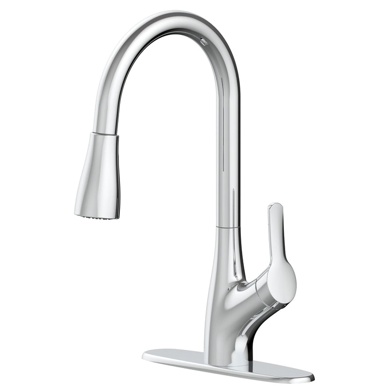 Clarivo 2-in-1 Filtration 1-Handle Pull Down Kitchen Faucet, Various Finishes D8X2