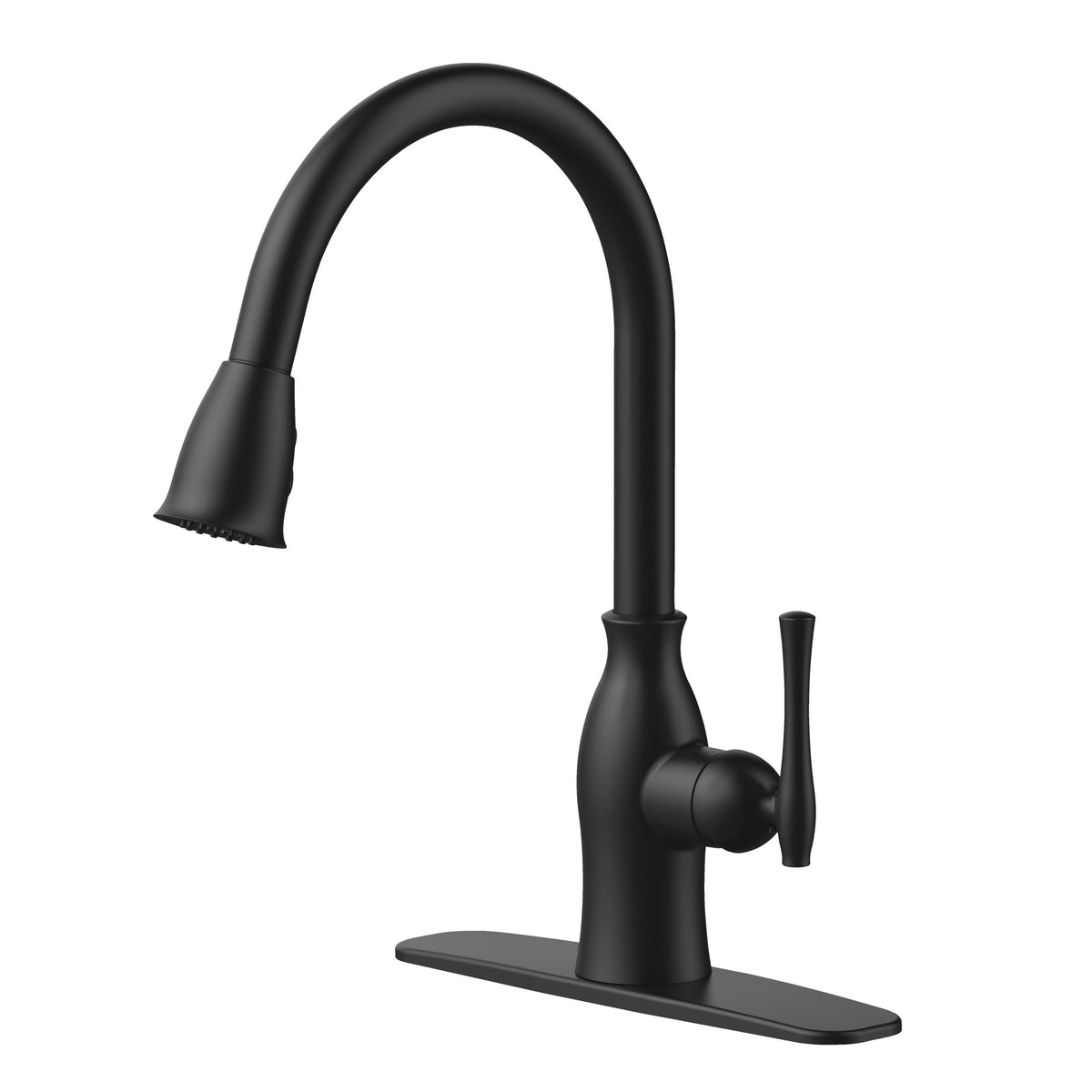 Lisa 1-Handle Pull-Down Kitchen Faucet, Matte Black T1Z1 - product image 1