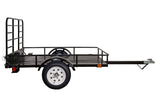 DK2 by Marlon 4x6-ft Single-Axle Black Open Rail Utility Trailer with Ramp Gate, 1314-lb Capacity B4I6 - product image 3