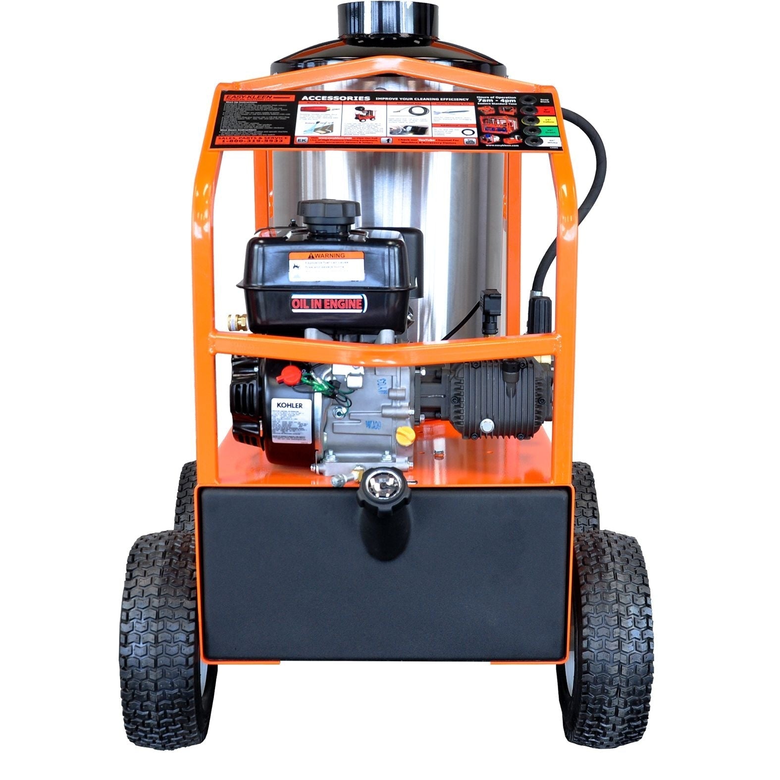 Commercial 2700 PSI 3 GPM 6.5 HP Engine Hot Water Wheeled Gas Pressure Washer R5C7 - product image 4