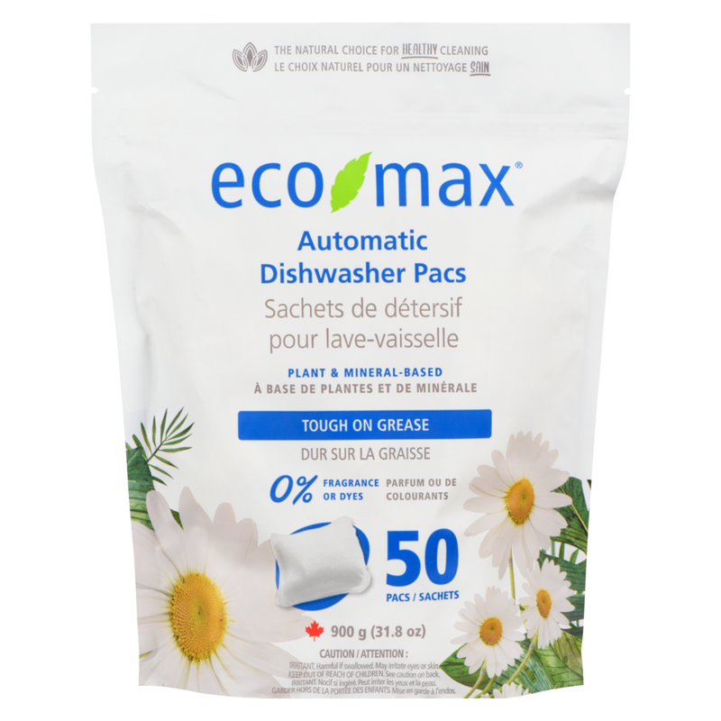 Plant & Mineral-Based Automatic Dishwasher Detergent Tabs, Fragrance-Free, 50-pk U7S1