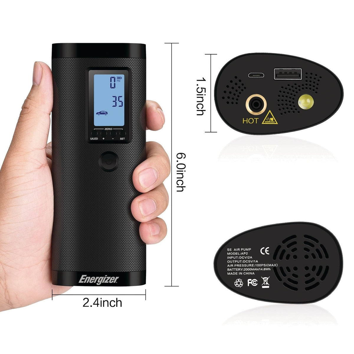Portable Air Compressor Lithium-Ion Rechargeable S7T0 - product image 6