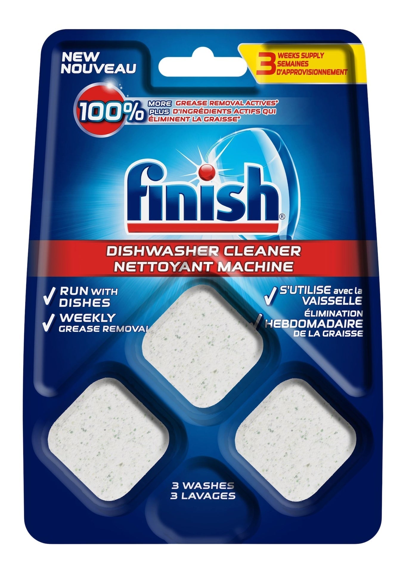 Dishwasher Cleaner Tabs, Fresh Scent, 3-pk F7F4 - product image 1