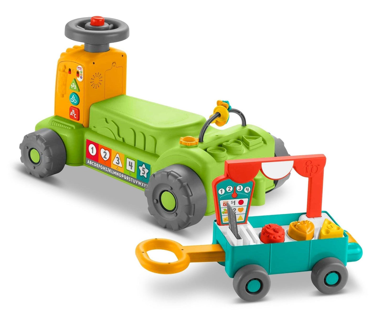 Laugh & Learn 4-in-1 Farm to Market Tractor Ride-On Learning Toy for Baby & Toddlers U1J9 - product image 1