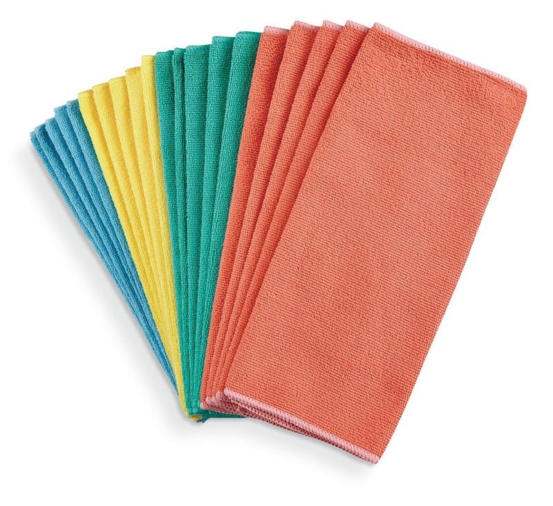 All-Purpose Machine Washable Microfibre Cloths, Assorted Colours, 20-pk H7R9