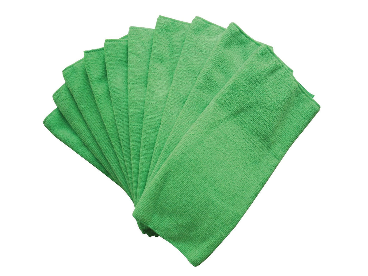 All-Purpose Machine Washable Microfibre Cloths, Green, 10-pk H6P5 - product image 1