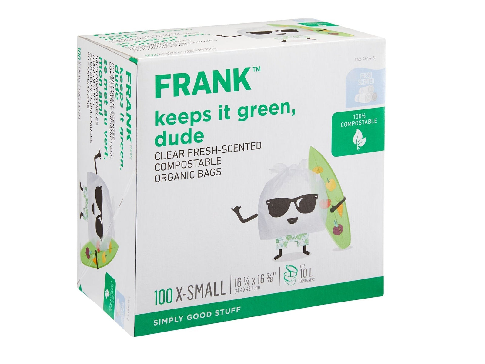 Extra-Small Organic Fresh-Scented Compostable Food Waste Bags, 100-pk, Clear, 10-L Z2E4 - product image 2