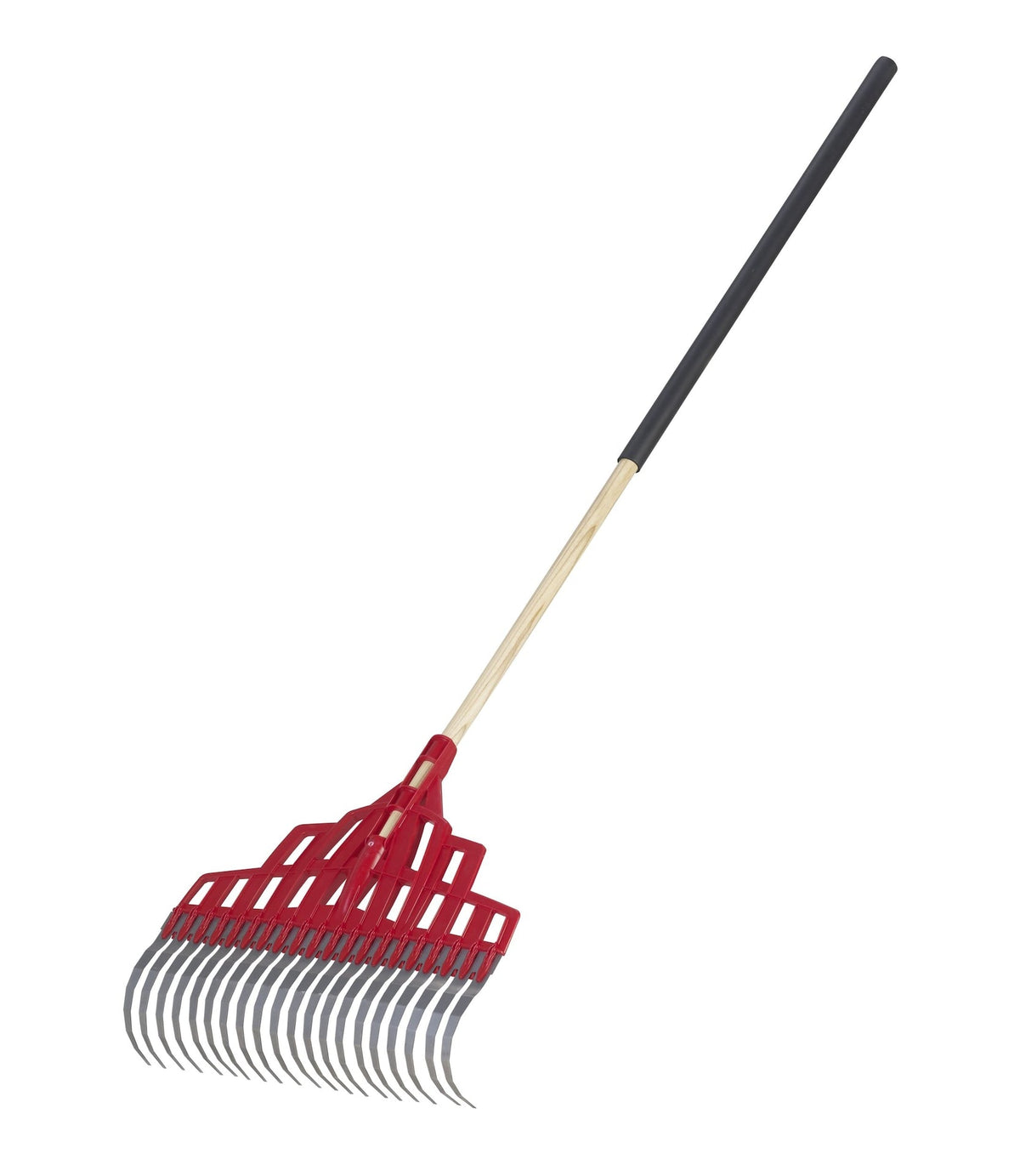 Multi-Purpose Poly Steel 20-Tine Leaf Rake, Wooden Shaft, 65.5-in Z4A4 - product image 1