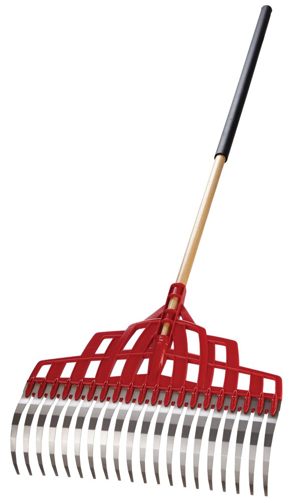 Multi-Purpose Poly Steel 20-Tine Leaf Rake, Wooden Shaft, 65.5-in Z4A4 - product image 2
