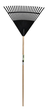 Garden Club 22-in Wide Poly 22-Tine Leaf Rake, 59-in Hardwood Shaft D4D3 - product image 1