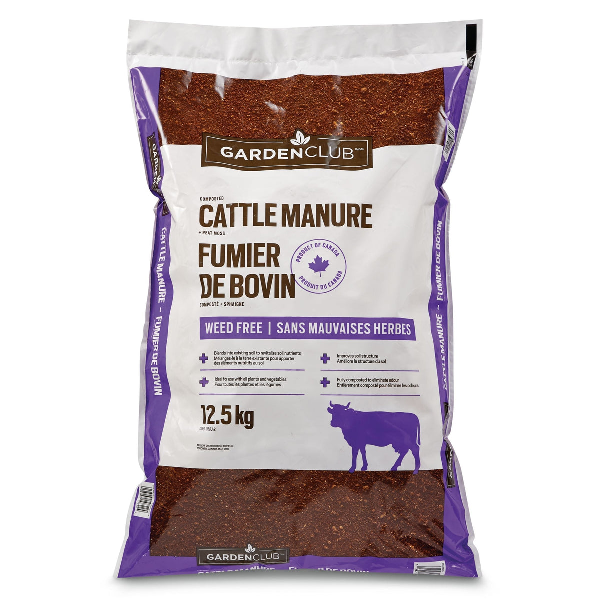 Garden Club Composted Cattle Manure/Fertilizer, Weed Free,12.5-kg R4A5 - product image 1