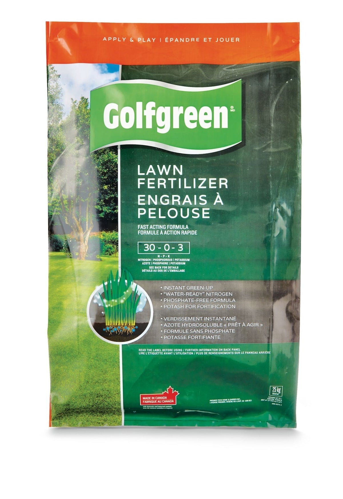 Lawn Fertilizer, 30-0-3, 25-kg A5J7 - product image 1