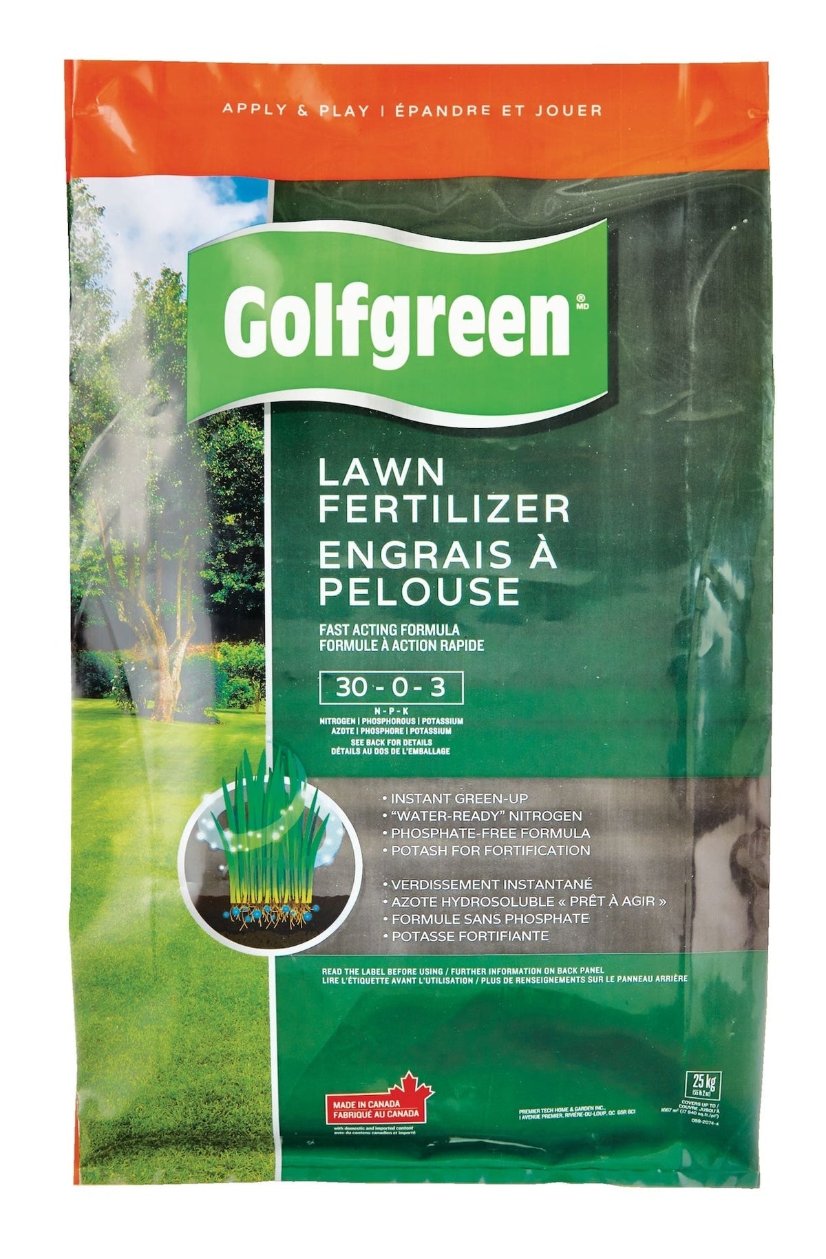Lawn Fertilizer, 30-0-3, 25-kg A5J7 - product image 2