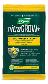 Nitrogrow+ Bio-Weed & Feed Lawn Fertilizer, 11-00-00, 9-kg E9Q9 - product image 1