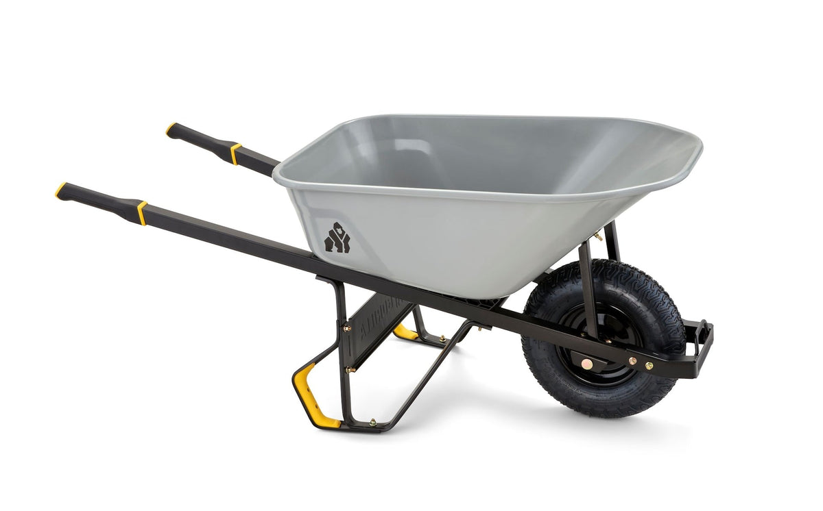 Heavy-Duty Easy Pivot/Dump Steel Tub Wheelbarrow, Steel Tray, 6-cu-ft U2O3 - product image 1