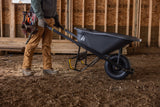 Pro Grade Heavy Duty Poly Tub Wheelbarrow, Poly/Plastic Tray, 6-cu-ft K0P6 - product image 6