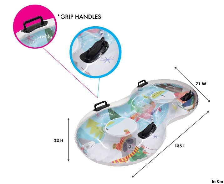 Living 2-Person Duo Inflatable Winter Snow Tube M9O7 - product image 3