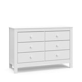 Noah 6-Drawer White Interlocking Double Dresser/Chest Z3Y2 - product image 1