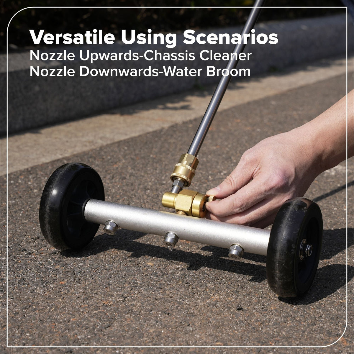 2-in-1 Water Broom & Undercarriage Cleaner, Pressure Washer Attachment Y5C9 - product image 6